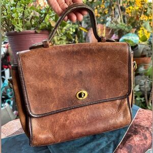 Coach Classic Brown Leather Satchel